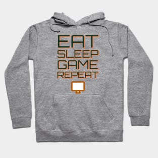 Eat sleep game repeat Hoodie